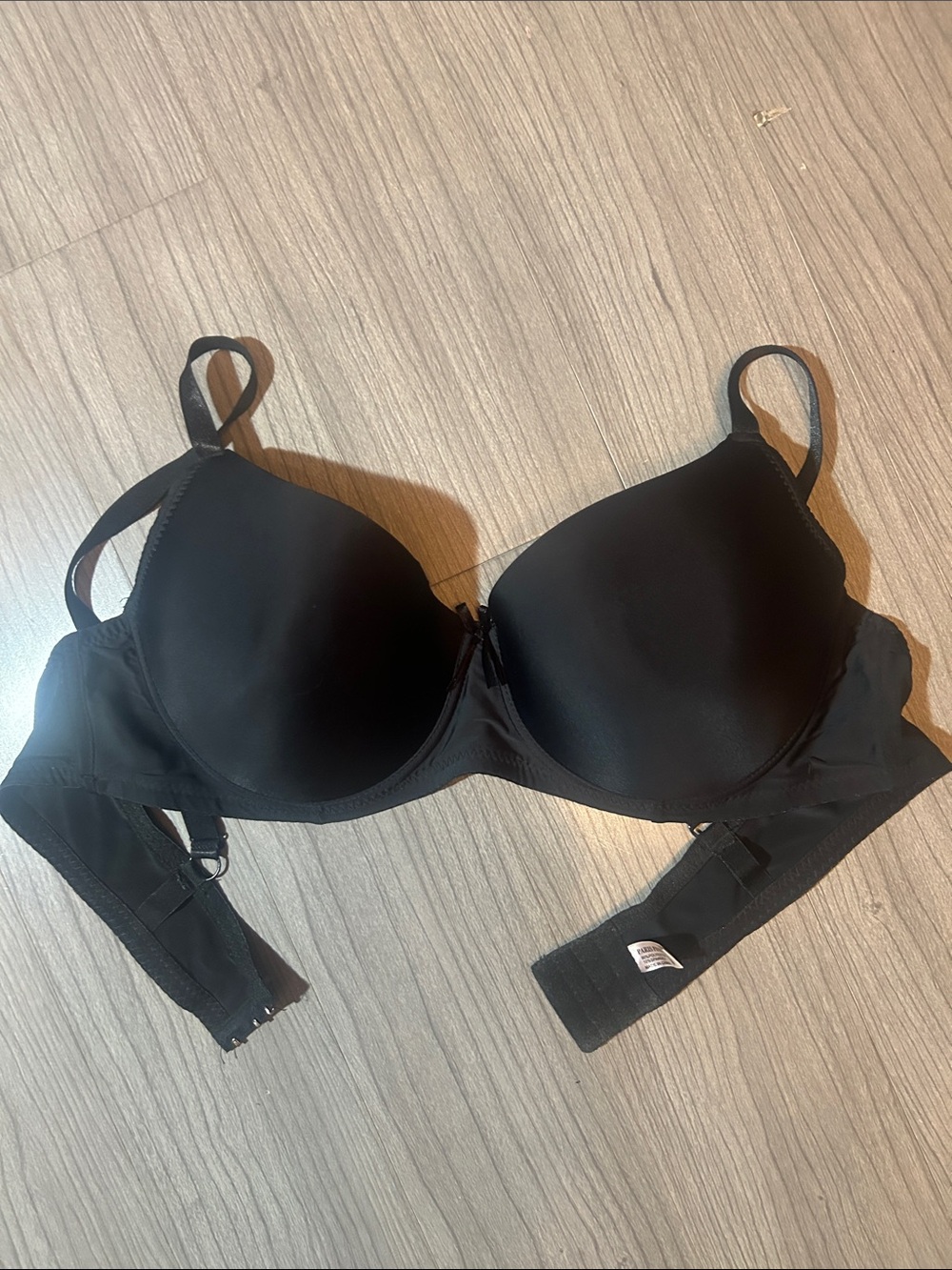 Everyday Smooth Black T-Shirt Bra, Sz 46DD